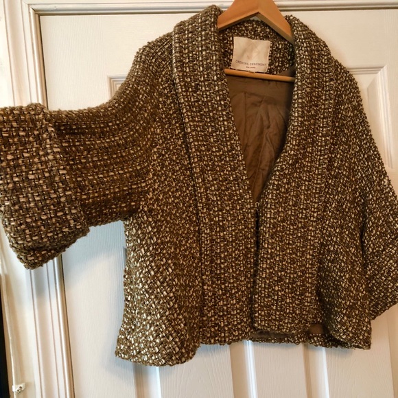 NWOT New OPENING CEREMONY brown tweed jacket  M - Picture 2 of 6